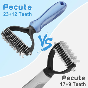 แปรงกรูมมิ่งสัตว์เลี้ยงหลายขนาด หวีโลหะแบบรวม แปรงทำความสะอาดตัวเองได้ สำหรับสุนัขและแมวขนาดเล็ก กลาง และใหญ่ - Product Image 3