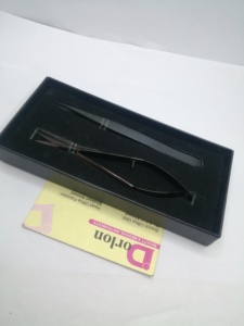 Pinces à épiler en acier durable, noires, à pointe plasma, lame droite, ciseaux à ressort pour cils, étiquette privée, boîte personnalisée - Product Image 2