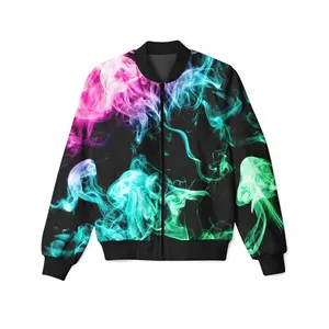 Digital gedruckte sublimierte Satin Baseball Letterman Jacke, New Design Großhandel Baseball Jacke für benutzer definierte lässige Stickerei