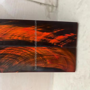 Placas de cuerno de búfalo pulidas para marcos de gafas ópticas Placa roja de cuerno de vaca y buey Escala natural hecha a mano por FWE - Product Image 1