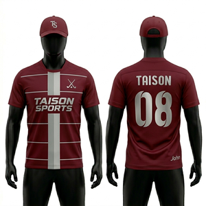 เสื้อฮอกกี้สนามสำหรับผู้ชาย พรีเมียม ผ้าโพลีเอสเตอร์ 180 GSM ระบายอากาศได้ดี ดีไซน์ไล่เฉดสีชมพู พร้อมโลโก้แบบซับลิเมชั่นตามสั่ง - Product Image 5