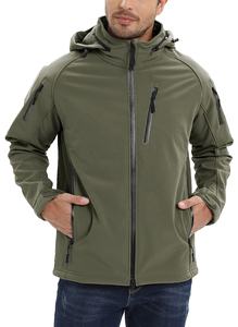 Veste Softshell Homme XL Personnalisée OEM 2025 Imperméable Col Montant Style Casual Hiver Tissu Tricoté - Product Image 2