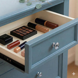 Poignée de meuble classique ronde en alliage de zinc chromé poli pour tiroir, armoire de chambre, cuisine, salle de bain, salon - Product Image 6