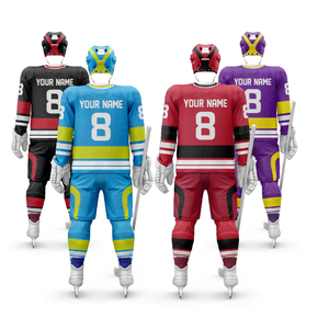 Jersey de hockey sobre hielo de equipo profesional con logotipo personalizado bordado de aparejos uniforme de hockey sobre hielo de poliéster para adultos - Product Image 6