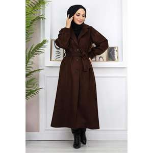 Manteau en laine pour femme avec col large, élégant manteau d'hiver pour tous les jours - Product Image 4