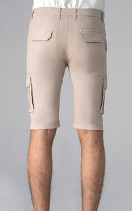 Custom Summer Wholesale Solid Eco-Friendly Men's Straight Leg Punk Cargo Shorts Heavyweight Polyester/Cotton <b>Elastic</b> Waist - Product Image 4