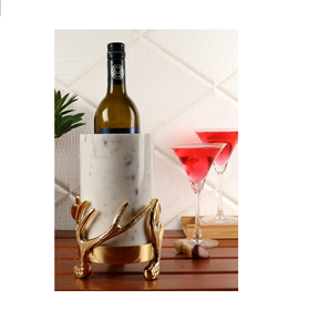 Refroidisseur de vin en marbre Refroidisseur de champagne pour les fêtes Dîner Garder le vin et les boissons au froid - Product Image 3