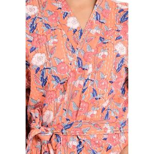Kantha-Stitch 100% Cotton Reversible Long Kimono for Women Handmade Knitwear Soft Unisex Gift for Families - Product Image 2