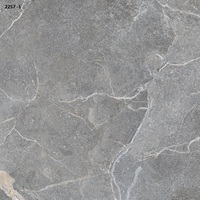 Nouvelle arrivée Carreau de céramique émaillée semi-polie de style industriel gris Carreaux de sol en porcelaine effet marbre pour chambre