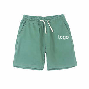 Venta al por mayor casual 100% algodón hombres cómodos pantalones cortos logotipo personalizado Fitness Jogging pantalones cortos de lana para hombres - Product Image 4