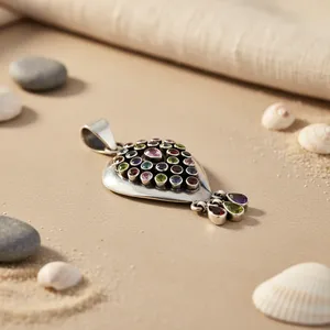 จี้เงินแท้ 925 ประดับพลอย สำหรับผู้หญิง สวมใส่ได้ทุกวัน ของขวัญ ชุบทองคำขาว โรสโกลด์  วัสดุหลัก แพลตตินัม สไตล์ศาสนา  จี้เสริมเสน่ห์ - Product Image 1