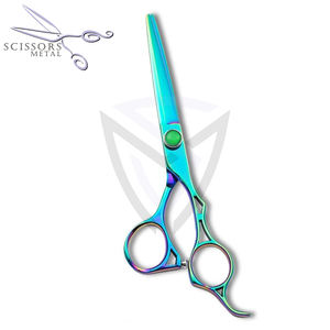 Tijeras de Peluquería Profesionales al por Mayor, Tijeras de Corte de Pelo de Acero Inoxidable Negras para Salón - Product Image 2