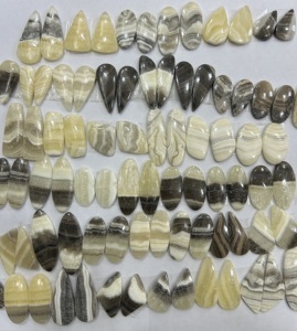 Pendiente de cabujón de ónix de cebra Natural de grado AAA, diseño increíble, piedra preciosa suelta de tamaño personalizado para fabricación de joyas, par de terceros - Product Image 1