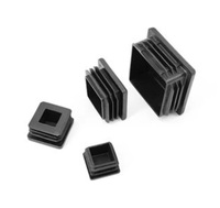Bouchon de protection en caoutchouc EPDM noir 20x20mm pour pieds de table et chaise, tube carré creux, Thaïlande BLPR10x20
