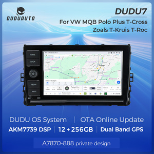 DUDUAUTO DUDU7 7870 ระบบนำทาง GPS สำหรับรถยนต์ Android แบบ Dual Band หน้าจอ <span class=keywords><strong>8</strong></span> นิ้ว ระบบอัจฉริยะสำหรับรถยนต์ Android สำหรับ VW พร้อม 4G LTE WIFI BT DSP - Product Image 2