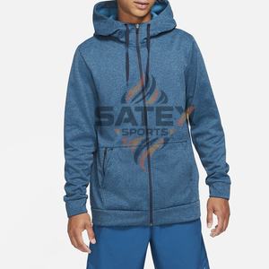 Sudadera con Capucha y Cremallera para Hombre, 100% Algodón, Invierno, Diseño Personalizado, Servicio OEM de Alta Calidad, MOQ de 2 Piezas - Product Image 1
