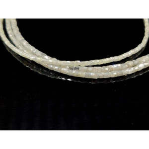 Cuentas de tubo facetadas blancas de grado AAA+ de 1.5-2.5 mm, diamantes naturales para la fabricación de joyería, venta al por mayor, suministro directo de fábrica. - Product Image 2
