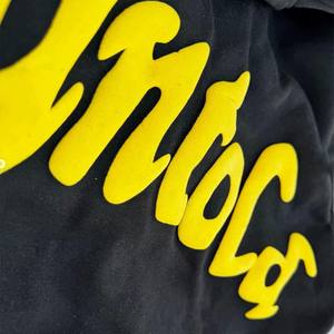 เสื้อฮู้ดตัวสั้นโอเวอร์ไซส์สำหรับผู้ชายเสื้อสไตล์สตรีทแวร์ผ้าดิบพิมพ์ลายพัฟออกแบบได้ตามที่ต้องการใส่ได้ทั้งชายและหญิง - Product Image 3