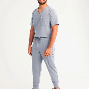 Ensemble de blouses d'infirmière pour hommes, uniforme médical, respirant, confortable, léger, tissu extensible, logo personnalisé pour l'hôpital et la clinique - Product Image 1