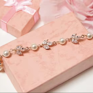 เครื่องประดับเพชรโมอิสซาไนต์สำหรับงานแต่งงานสร้อยข้อมือเงินสเตอร์ลิงประดับมุกฝังขอบการตั้งค่ากำไลสไตล์ทางศาสนา - Product Image 2