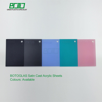 Plaque en acrylique coulé BOTOGLAS pour enseignes publicitaires, design d'intérieur, cloisons, plaque en acrylique coulé de haute qualité couleur satinée