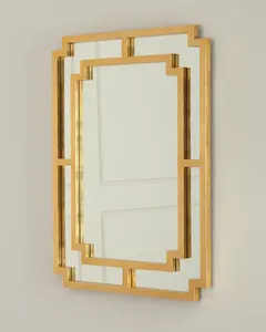 Hot Selling Modern Square <b>Gold</b> Iron <b>Wall</b> <b>Mirror</b> - Product Image 3
