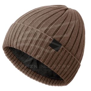 Vente en gros de bonnets en tricot de laine personnalisés de haute qualité Bonnets d'hiver chauds Bennie pour hommes et femmes - Product Image 1