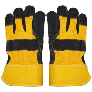 Guantes de trabajo de cuero de diseño personalizable de alta calidad, venta al por mayor, Etiqueta Privada, forro de Jersey de lana de piel de algodón, soldadura de seguridad - Product Image 4