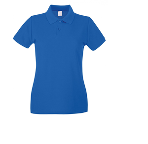 เสื้อโปโลทรงสลิมฟิตแฟชั่นสำหรับผู้หญิงเสื้อโปโลสีฟ้าระบายอากาศได้ดีถักทอปกสองชั้นลายพื้น - Product Image 1