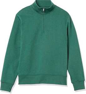 Sweat-shirts à capuche à col montant et fermeture éclair sur le côté, prêts à être expédiés, unis, pour homme, 100% coton, sweats-shirts pour homme, sweats-shirts personnalisés - Product Image 1