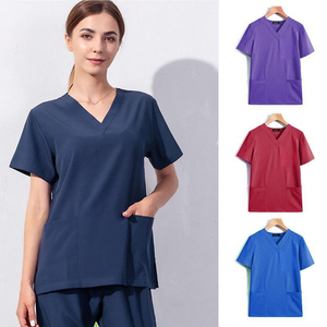 Uniforme de travail à manches courtes en tissu extensible tissé écologique et tendance, lavable, tissu doux, uniforme d'infirmière, uniforme d'hôpital - Product Image 6