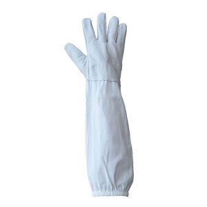 Heavy-duty beekeeping gloves with sting-proof leather and ventilated sleeves ensure comfort and safety during inspections - Product Image 2