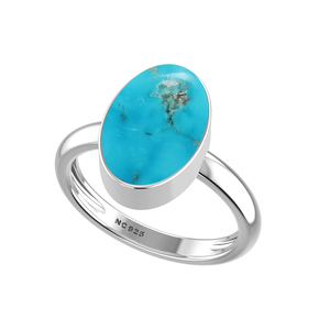 แหวนเงินสเตอร์ลิง925สูงเป็นเซ็ตผสมพลอยเทอร์ควอยซ์สำหรับงานแต่งงานคลาสสิกอินเทรนด์แฟชั่นใช้ได้ทั้งชายและหญิง - Product Image 5