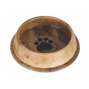 Cuencos de madera bonitos para perros y gatos, comedero para mascotas de acero inoxidable con metal de grado alimenticio para servir a perros y gatos - Product Image 2