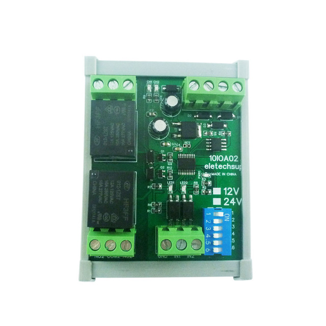 Eletechsup 10IOA02 2Ch Digital Switch DiDo Multifunction RS485 PLC IO Expanding Standard Modbus RTU Relay for Electric Toy