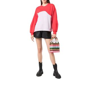 High Quality Custom Made Round Neck Sweatshirt for Women Loose Solid <b>Colour</b> Pullover Sweatshirt 2026 - Product Image 2