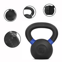 Paire de kettlebells classiques en fonte de 35 lb, 44 lb et 79 lb avec poignée à revêtement poudré antidérapant