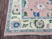 Haute qualité brodé 8x10 couleur rose traditionnel tricoté à la main Oushak acheter moderne turc Oushak tapis 8x10, 10x14 tapis Unique