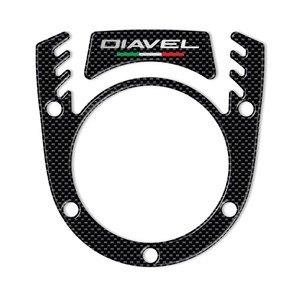 Adesivo 3D in Fibra di Carbonio per Copertura Chiave Moto, per MOTO DUCATI DIAVEL - Product Image 1