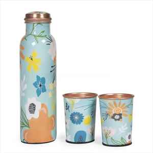 Beautifully Designed Pure Copper Bottle for Gifting Kitchen Dining Fitness and Everyday Hydration - Product Image 3