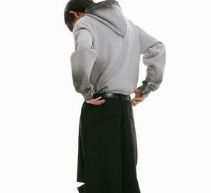 Venta al por mayor de los hombres de peso pesado de gran tamaño con capucha Streetwear estilo desgastado Vintage ácido lavado en relieve de impresión de invierno sudaderas con capucha - Product Image 4