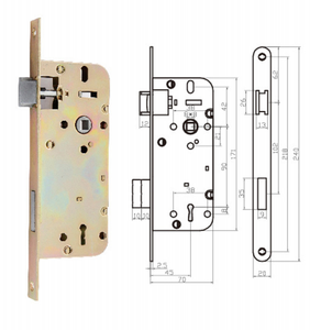 Bảo mật cao tiêu chuẩn Châu Âu đa điểm Lỗ mộng khóa cửa cơ thể của Trung Quốc nhà sản xuất - Product Image 4