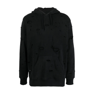 Sweat à capuche premium pour homme, effet vieilli, coupe droite, épaules tombantes, en coton épais, couleur unie, streetwear d'hiver - Product Image 2