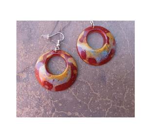 Boucle d'oreille en résine de forme personnalisée de la meilleure qualité pour la fête et le mariage disponible au prix le plus bas - Product Image 5