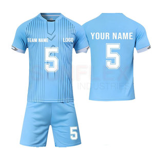 ชุดฝึกซ้อมฟุตบอลแขนสั้นแบบแห้งเร็ว ระบายอากาศได้ดี น้ำหนักเบา ผลิตตามแบบ OEM ดีไซน์เองได้ ผลิตจากโพลีเอสเตอร์ 100% ขายส่ง - Product Image 1