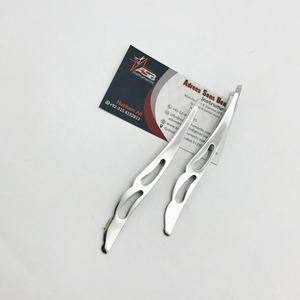 Pince à sourcils professionnelle en acier inoxydable à pointe inclinée argent polonais épilation durable façonnage des sourcils plumage pointu - Product Image 2