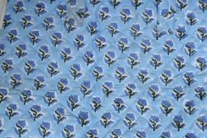 Handmade Cotton Blue Floral Quilted <b>Laptop</b> Sleeve Lightweight Waterproof Durable Modern Business Protective <b>Case</b> Block Print - Product Image 4