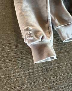 Custom Vintage Stone Acid Wash <b>Zip</b> <b>up</b> Print Sun Faded Embroidery Patch Distressed Cropped Hoodie for <b>Men</b> - Product Image 6