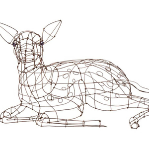 Reno de Pie, Escultura de Metal de Hierro Forjado, Adornos con Acabado Dorado para Decoración Navideña del Hogar - Product Image 2