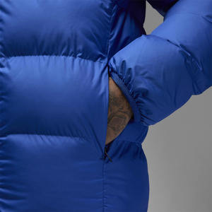 Veste d'hiver matelassée pour homme de haute qualité, couleur bleue, fermeture éclair intégrale, manches longues, imperméable, coupe-vent, respirante, devant extérieur - Product Image 6